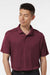 AllPro 41800 Mens Pro Lock Performance Short Sleeve Polo Shirt Maroon Model Front