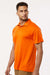 AllPro 41800 Mens Pro Lock Performance Short Sleeve Polo Shirt Neon Orange Model Side
