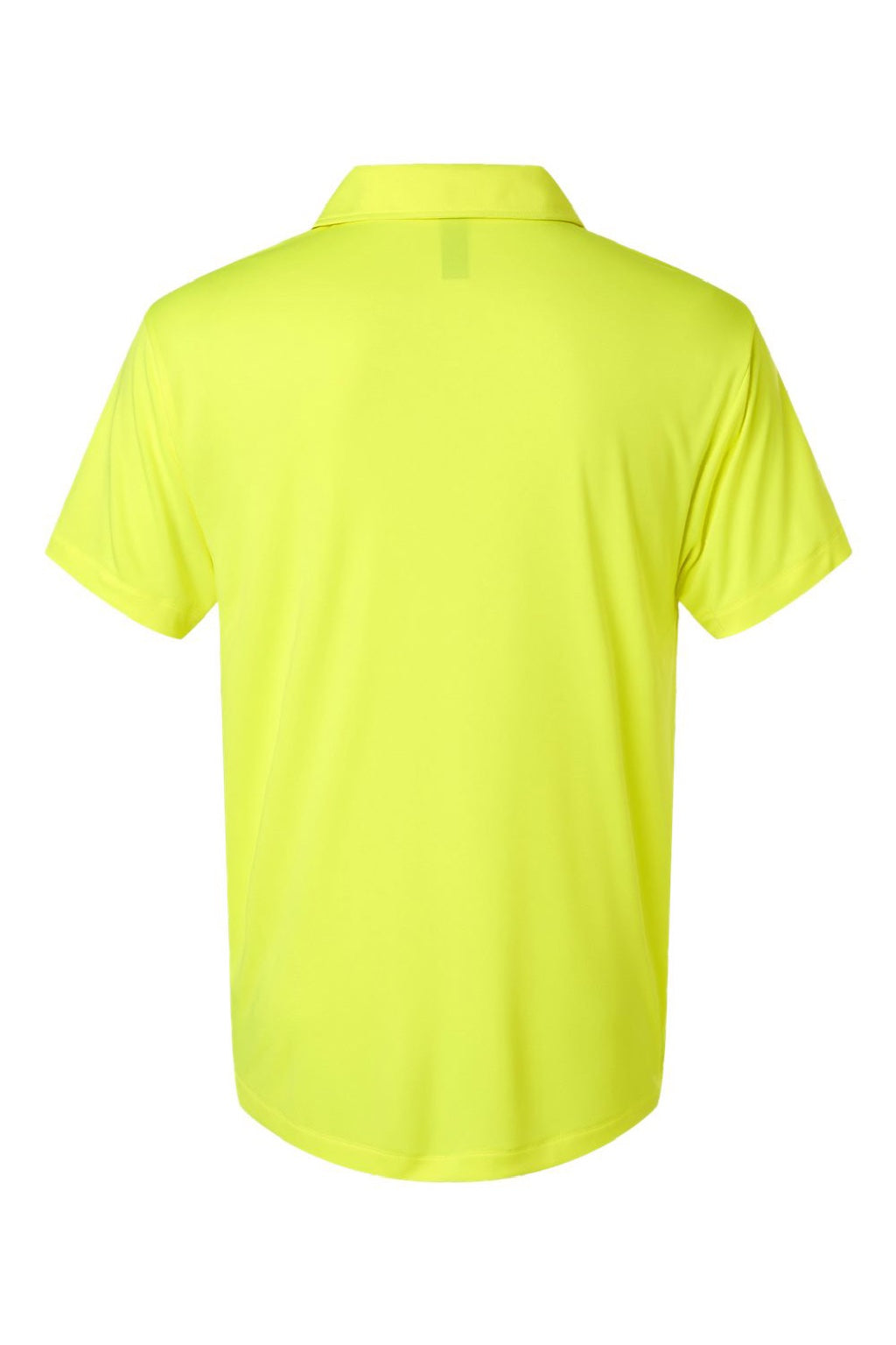 AllPro 41800 Mens Pro Lock Performance Short Sleeve Polo Shirt Neon Yellow Flat Back