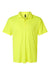 AllPro 41800 Mens Pro Lock Performance Short Sleeve Polo Shirt Neon Yellow Flat Front