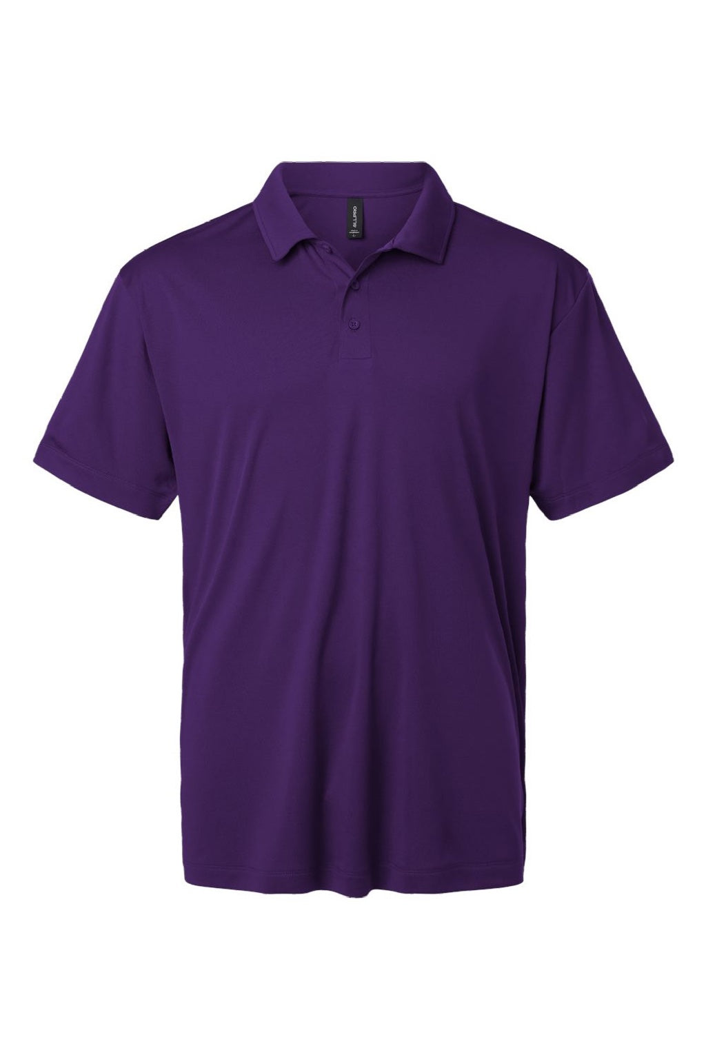 AllPro 41800 Mens Pro Lock Performance Short Sleeve Polo Shirt Purple Flat Front