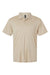 AllPro 41800 Mens Pro Lock Performance Short Sleeve Polo Shirt Sand Brown Flat Front
