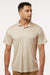 AllPro 41800 Mens Pro Lock Performance Short Sleeve Polo Shirt Sand Brown Model Front