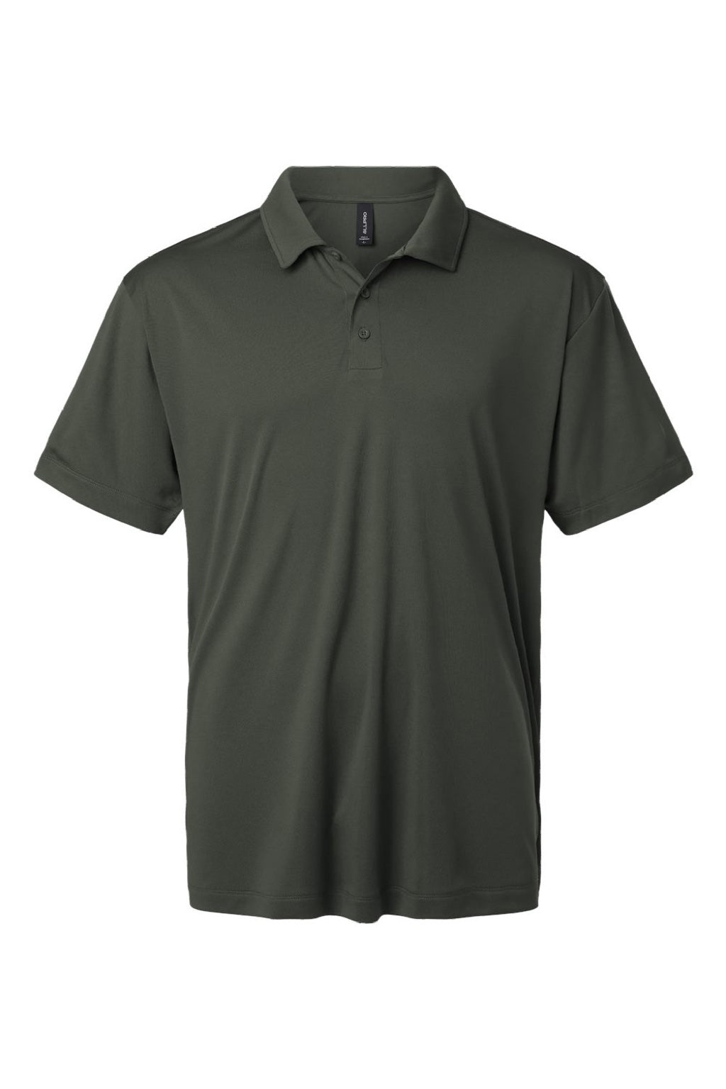 AllPro 41800 Mens Pro Lock Performance Short Sleeve Polo Shirt Smoke Grey Flat Front