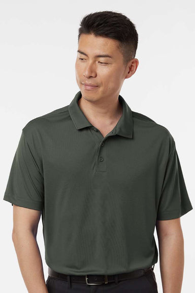 AllPro 41800 Mens Pro Lock Performance Short Sleeve Polo Shirt Smoke Grey Model Front