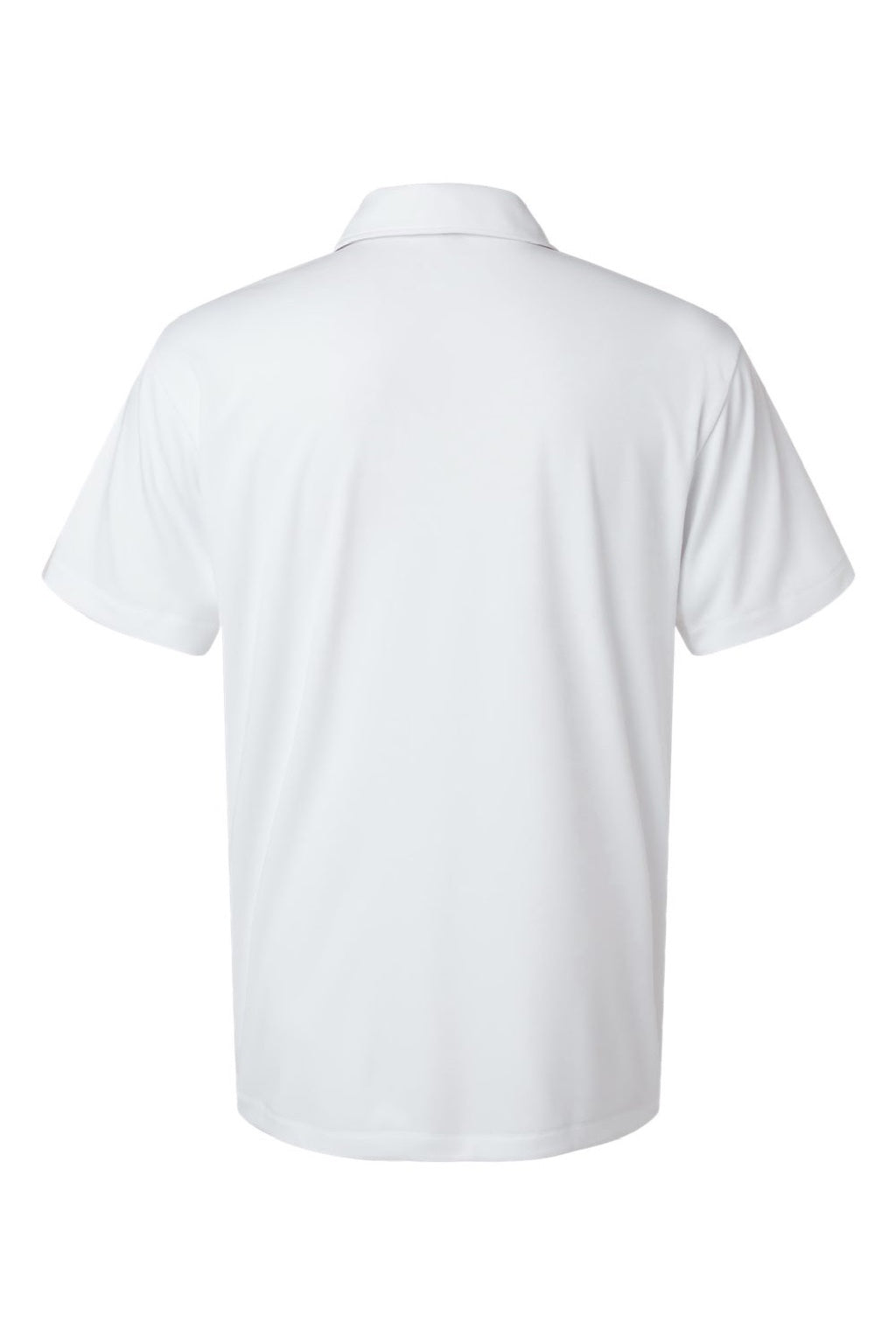 AllPro 41800 Mens Pro Lock Performance Short Sleeve Polo Shirt White Flat Back