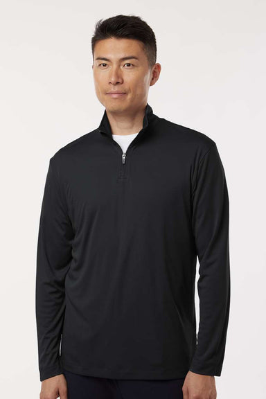 AllPro 41870 Mens Pro Lock Performance 1/4 Zip Sweatshirt Black Model Front