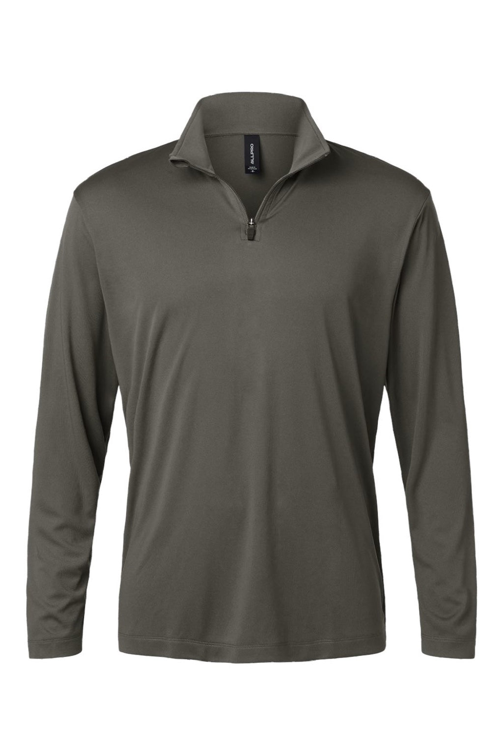 AllPro 41870 Mens Pro Lock Performance 1/4 Zip Sweatshirt Charcoal Grey Flat Front