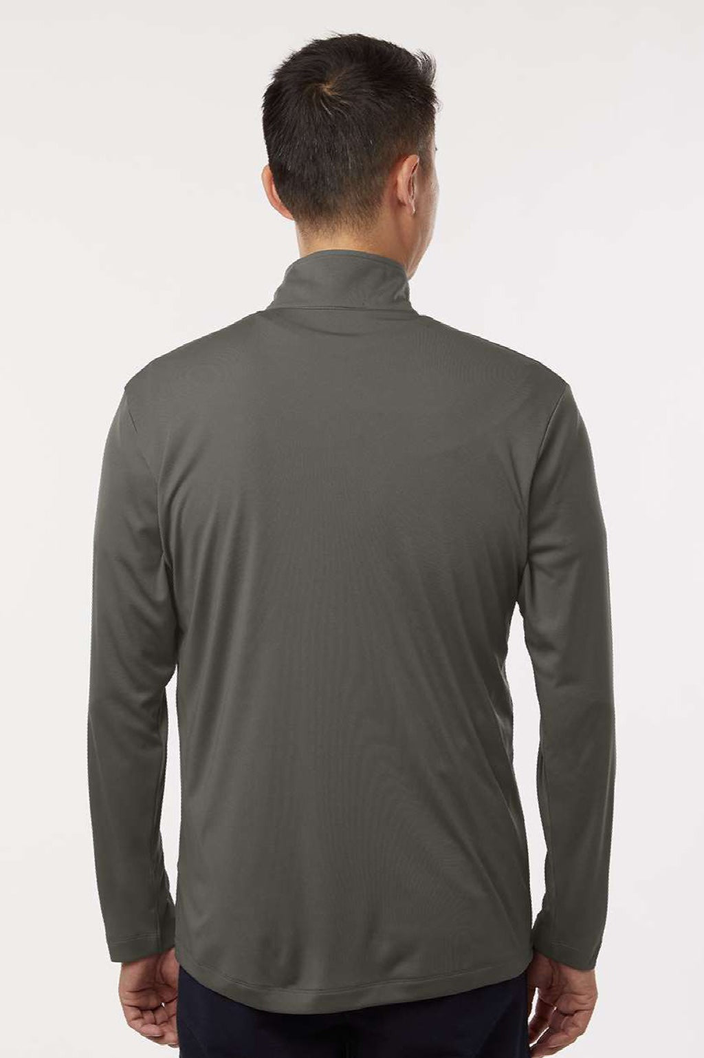 AllPro 41870 Mens Pro Lock Performance 1/4 Zip Sweatshirt Charcoal Grey Model Back