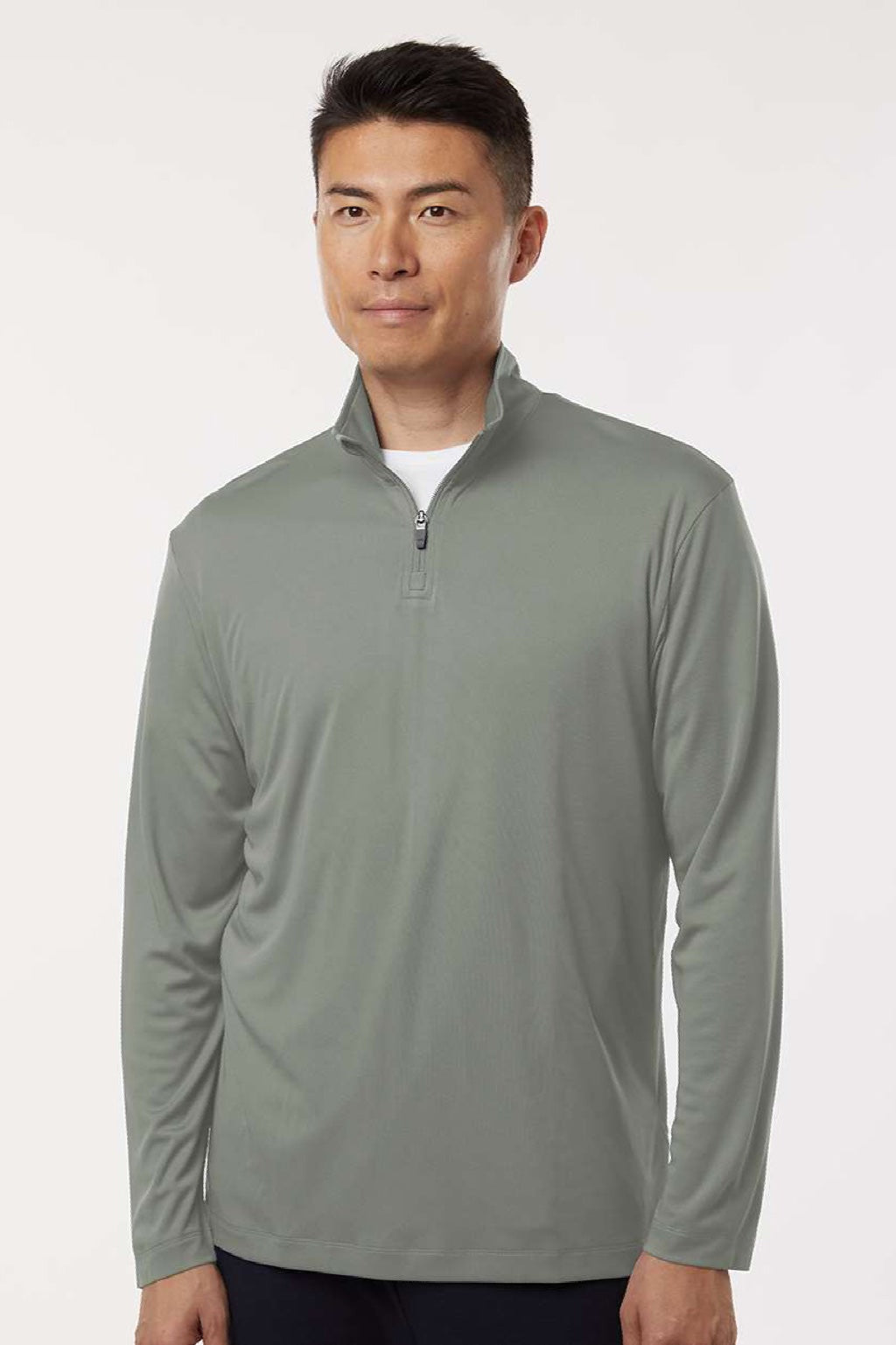 AllPro 41870 Mens Pro Lock Performance 1/4 Zip Sweatshirt Greystone Model Front