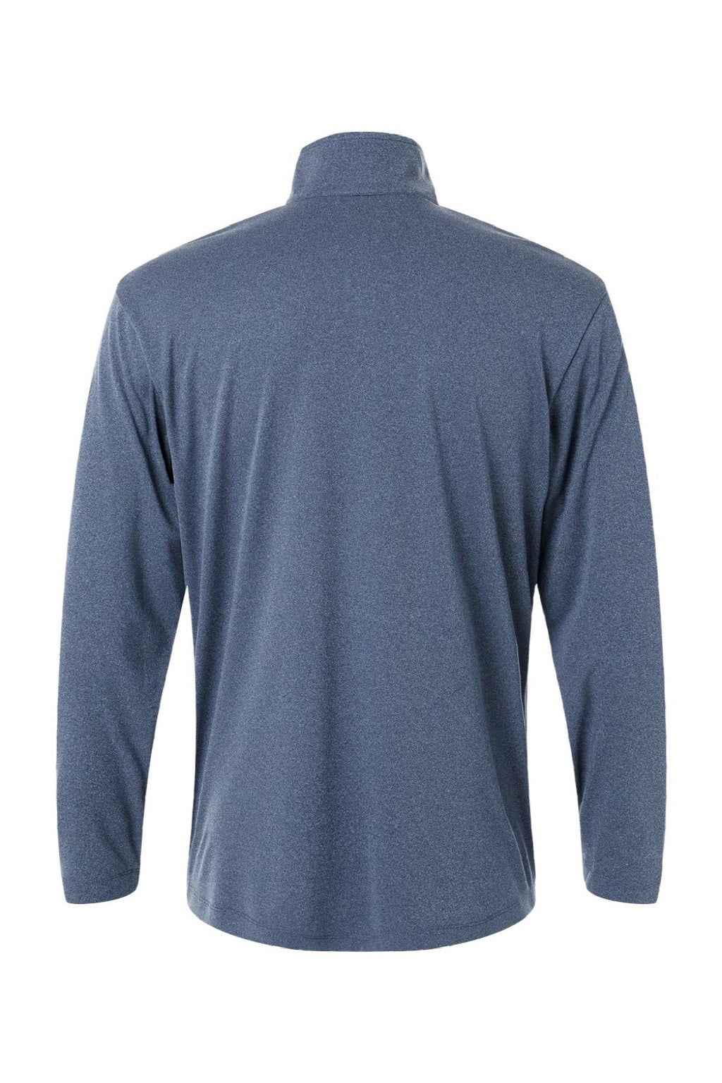 AllPro 41870 Mens Pro Lock Performance 1/4 Zip Sweatshirt Heather Navy Blue Flat Back