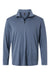 AllPro 41870 Mens Pro Lock Performance 1/4 Zip Sweatshirt Heather Navy Blue Flat Front