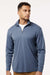 AllPro 41870 Mens Pro Lock Performance 1/4 Zip Sweatshirt Heather Navy Blue Model Front
