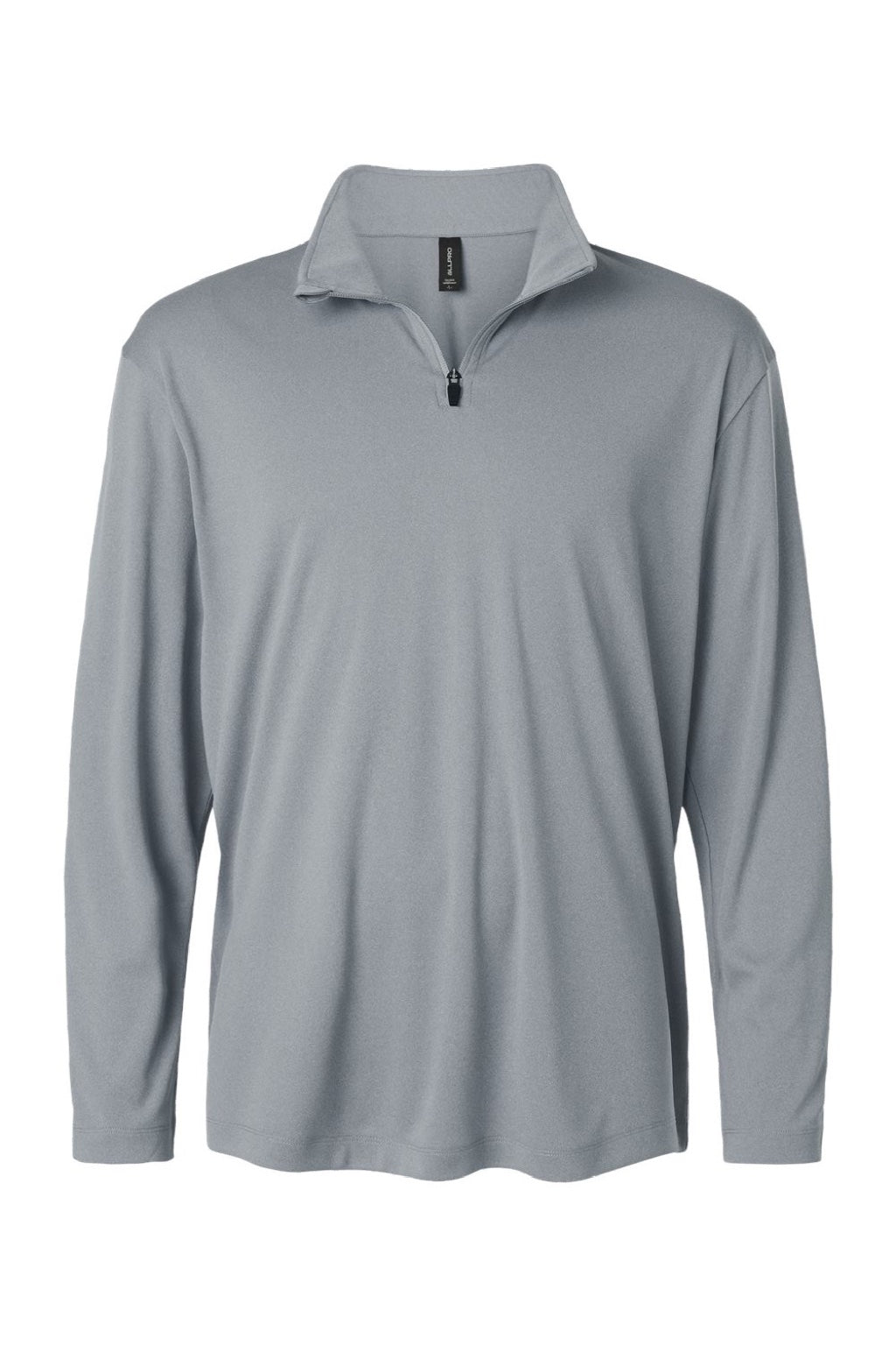 AllPro 41870 Mens Pro Lock Performance 1/4 Zip Sweatshirt Heather Steel Grey Flat Front