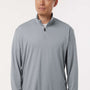 AllPro Mens Pro Lock Performance Moisture Wicking 1/4 Zip Sweatshirt - Heather Steel Grey - Coming Soon