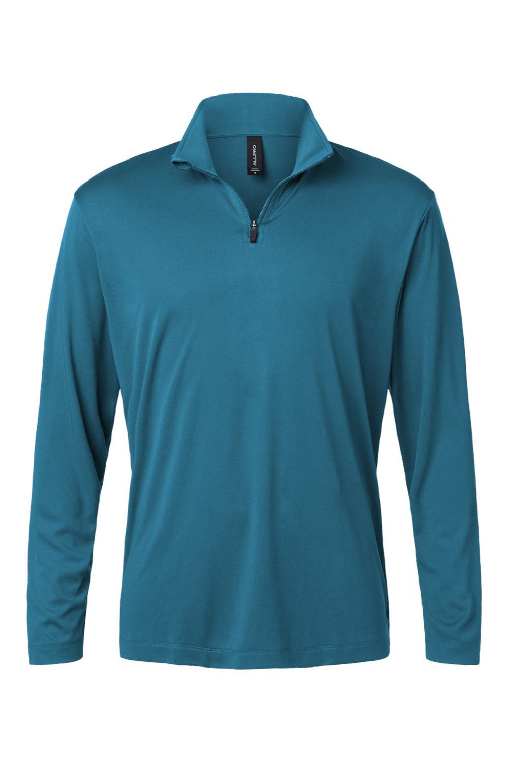 AllPro 41870 Mens Pro Lock Performance 1/4 Zip Sweatshirt Pacific Blue Flat Front