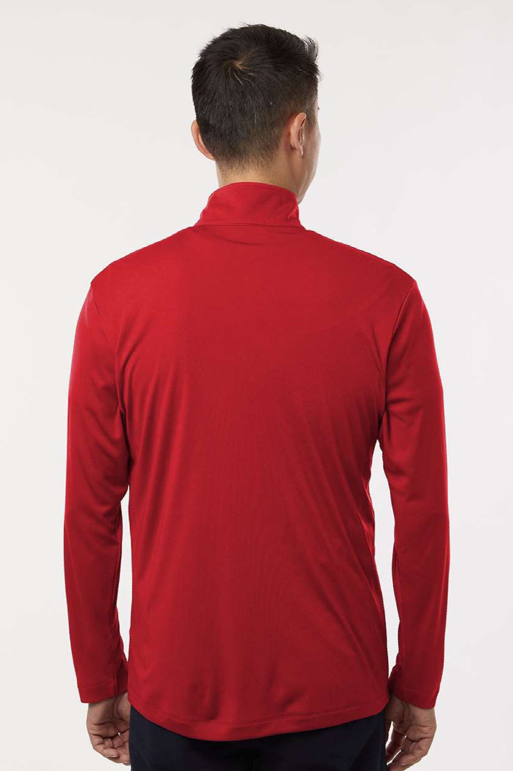 AllPro 41870 Mens Pro Lock Performance 1/4 Zip Sweatshirt Red Model Back