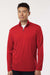 AllPro 41870 Mens Pro Lock Performance 1/4 Zip Sweatshirt Red Model Front