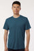 AllPro 48000 Mens Pro Lock Performance Short Sleeve Crewneck T-Shirt Atlantic Blue Model Front