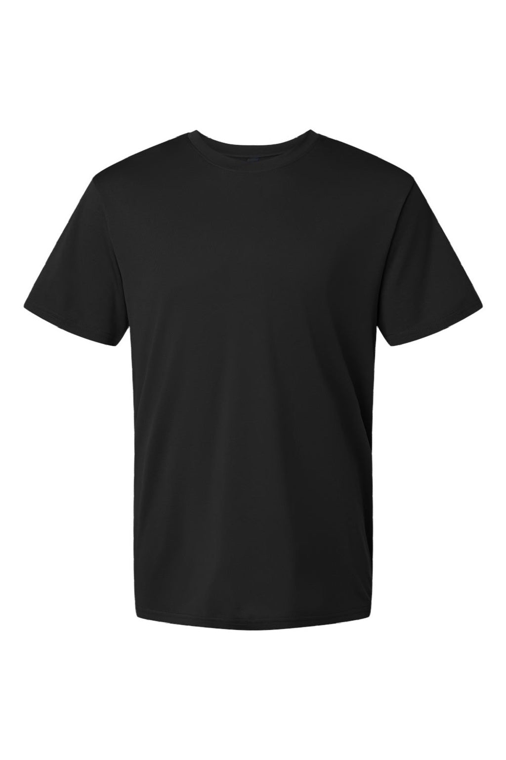 AllPro 48000 Mens Pro Lock Performance Short Sleeve Crewneck T-Shirt Black Flat Front