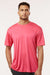 AllPro 48000 Mens Pro Lock Performance Short Sleeve Crewneck T-Shirt Bright Pink Model Front
