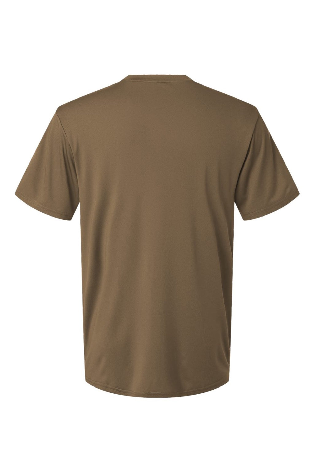 AllPro 48000 Mens Pro Lock Performance Short Sleeve Crewneck T-Shirt Cigar Brown Flat Back