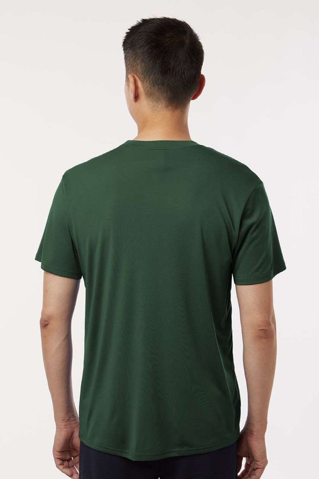 AllPro 48000 Mens Pro Lock Performance Short Sleeve Crewneck T-Shirt Forest Green Model Back