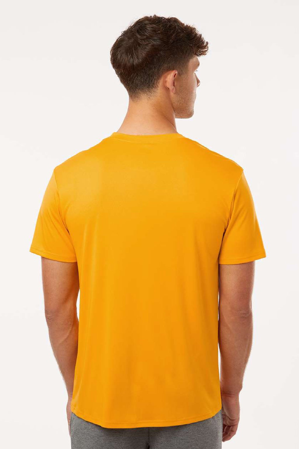 AllPro 48000 Mens Pro Lock Performance Short Sleeve Crewneck T-Shirt Gold Model Back