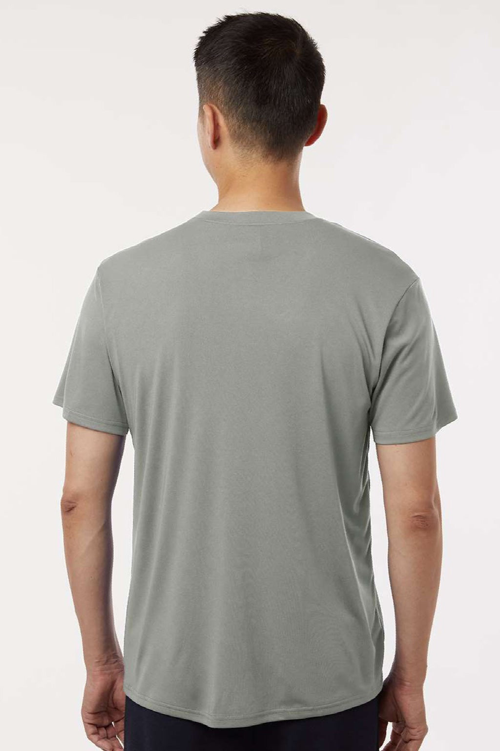 AllPro 48000 Mens Pro Lock Performance Short Sleeve Crewneck T-Shirt Greystone Model Back