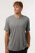 AllPro 48000 Mens Pro Lock Performance Short Sleeve Crewneck T-Shirt Heather Granite Grey Model Front