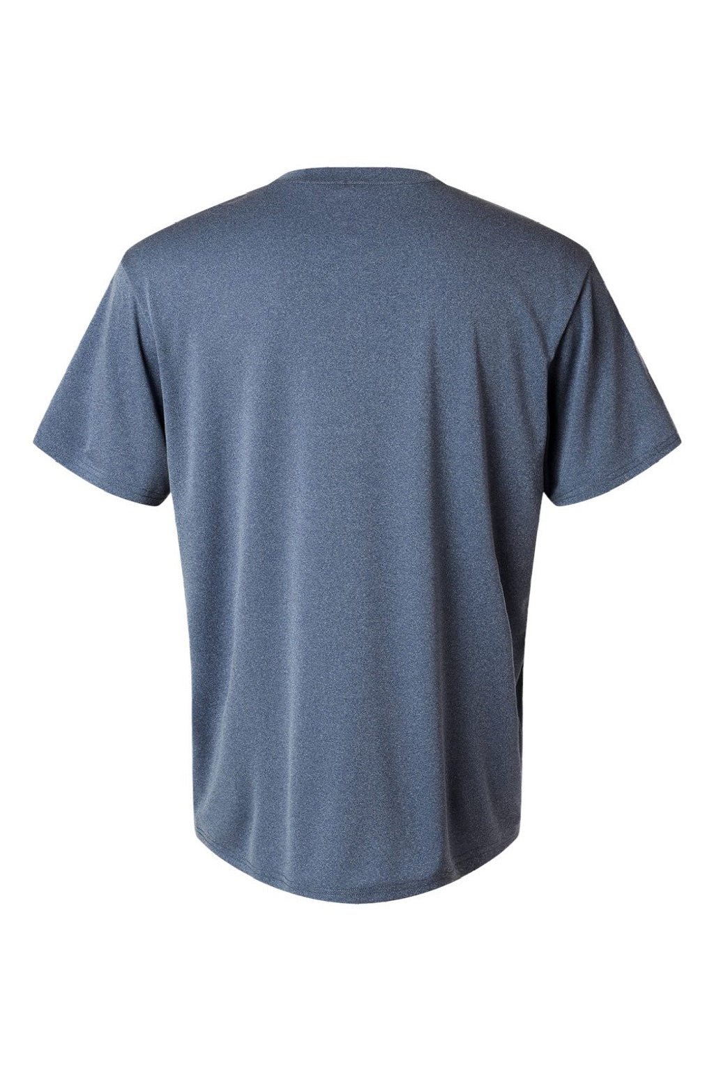 AllPro 48000 Mens Pro Lock Performance Short Sleeve Crewneck T-Shirt Heather Navy Blue Flat Back