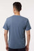 AllPro 48000 Mens Pro Lock Performance Short Sleeve Crewneck T-Shirt Heather Navy Blue Model Back