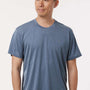 AllPro Mens Pro Lock Performance Moisture Wicking Short Sleeve Crewneck T-Shirt - Heather Navy Blue - Coming Soon