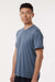 AllPro 48000 Mens Pro Lock Performance Short Sleeve Crewneck T-Shirt Heather Navy Blue Model Side
