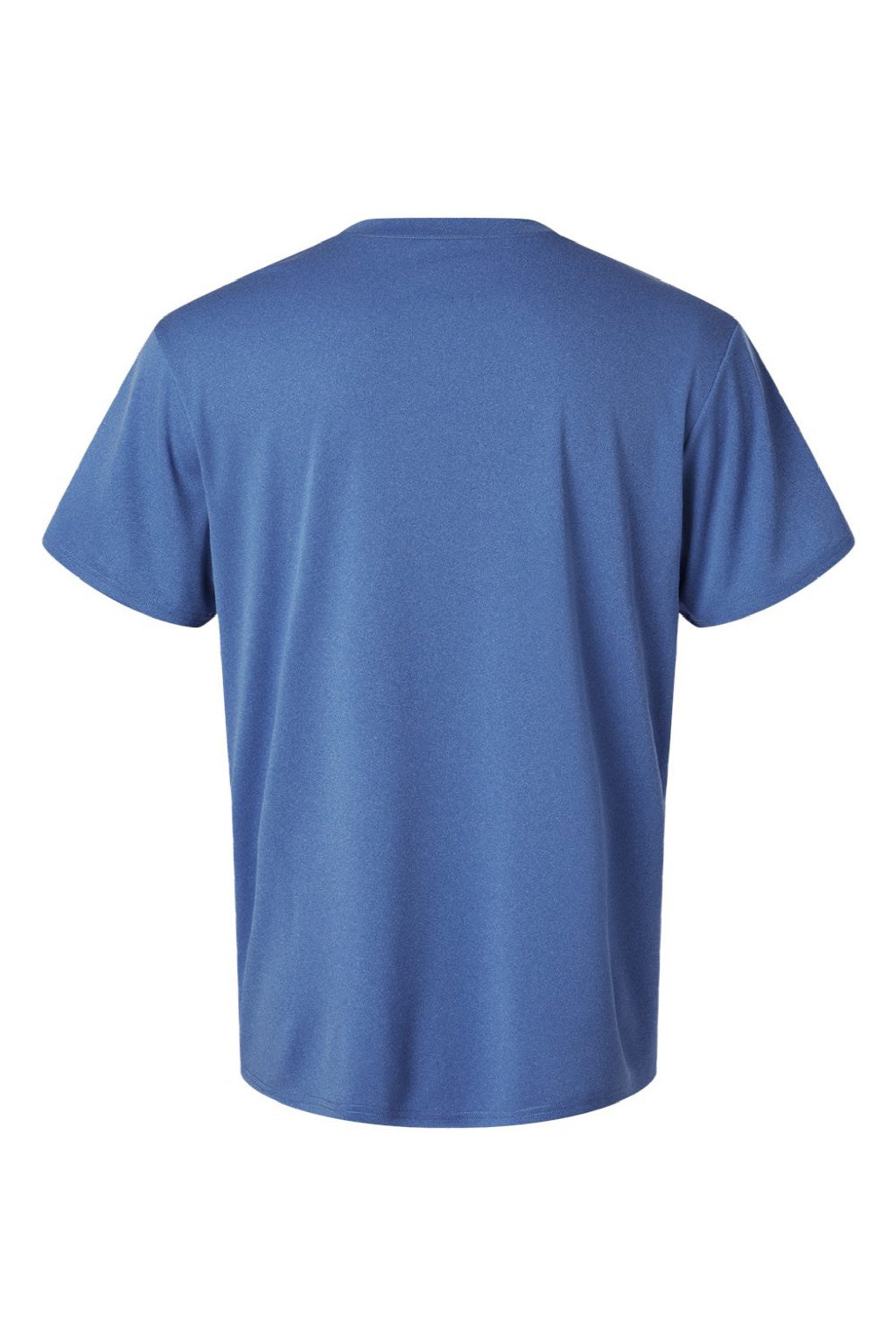AllPro 48000 Mens Pro Lock Performance Short Sleeve Crewneck T-Shirt Heather Royal Blue Flat Back