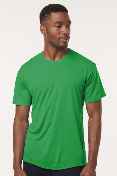 AllPro 48000 Mens Pro Lock Performance Short Sleeve Crewneck T-Shirt Kelly Green Model Front
