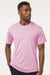AllPro 48000 Mens Pro Lock Performance Short Sleeve Crewneck T-Shirt Light Pink Model Front
