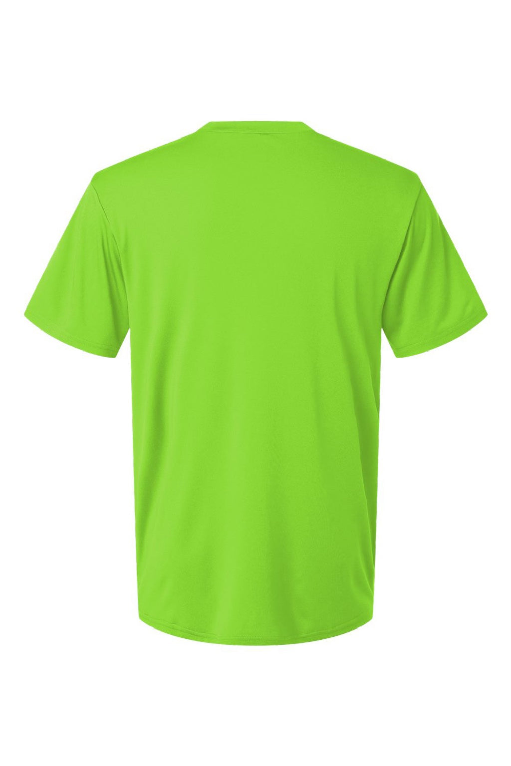 AllPro 48000 Mens Pro Lock Performance Short Sleeve Crewneck T-Shirt Lime Green Flat Back