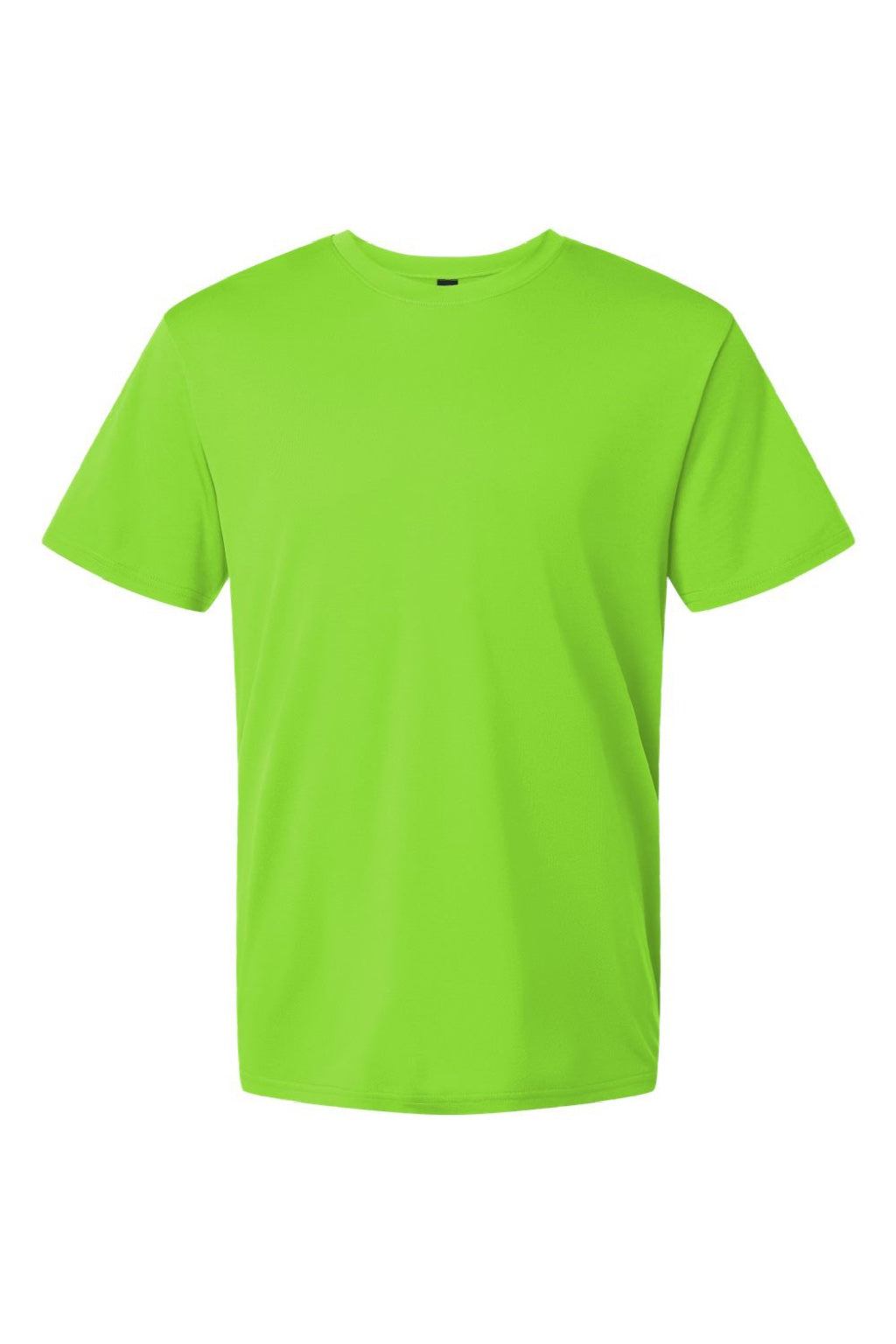 AllPro 48000 Mens Pro Lock Performance Short Sleeve Crewneck T-Shirt Lime Green Flat Front