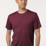 AllPro Mens Pro Lock Performance Moisture Wicking Short Sleeve Crewneck T-Shirt - Maroon - Coming Soon