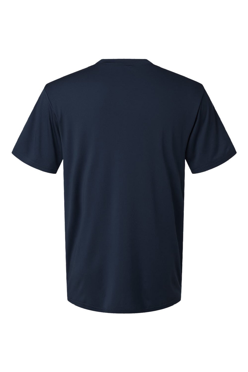 AllPro 48000 Mens Pro Lock Performance Short Sleeve Crewneck T-Shirt Navy Blue Flat Back