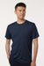 AllPro 48000 Mens Pro Lock Performance Short Sleeve Crewneck T-Shirt Navy Blue Model Front