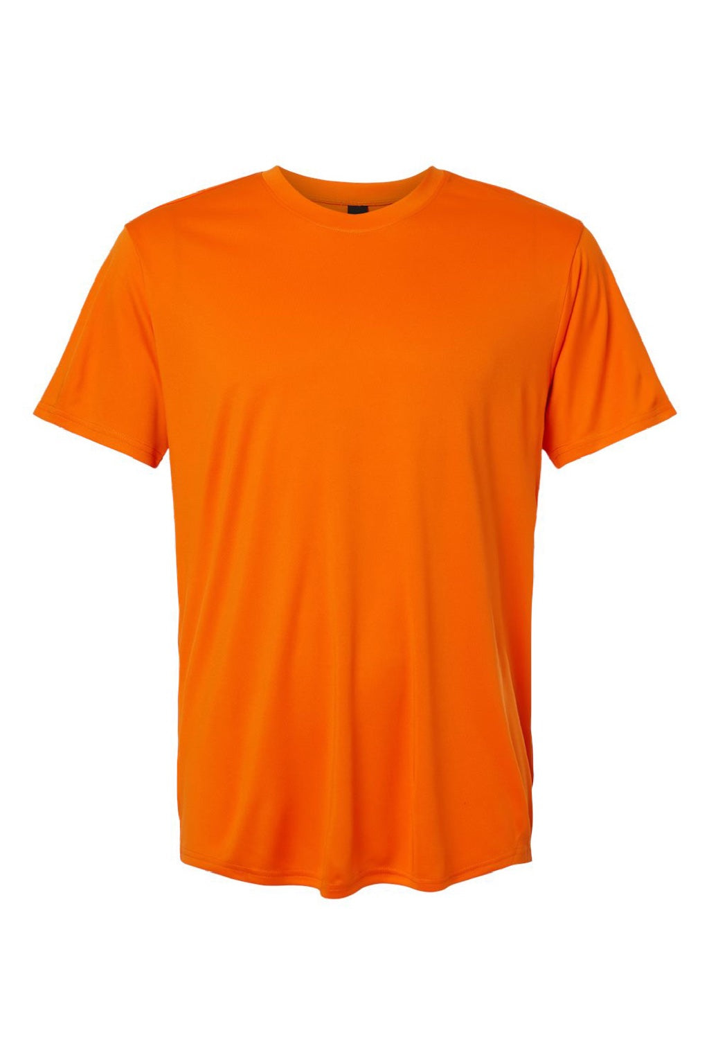 AllPro 48000 Mens Pro Lock Performance Short Sleeve Crewneck T-Shirt Neon Orange Flat Front