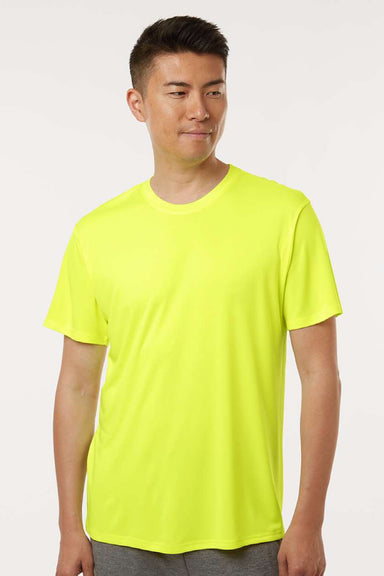 AllPro 48000 Mens Pro Lock Performance Short Sleeve Crewneck T-Shirt Neon Yellow Model Front