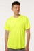 AllPro 48000 Mens Pro Lock Performance Short Sleeve Crewneck T-Shirt Neon Yellow Model Front