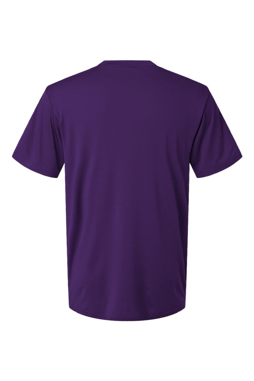 AllPro 48000 Mens Pro Lock Performance Short Sleeve Crewneck T-Shirt Purple Flat Back