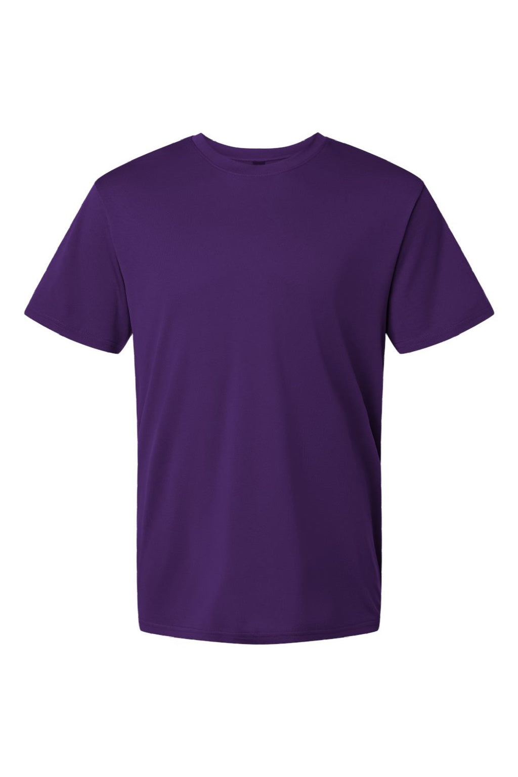 AllPro 48000 Mens Pro Lock Performance Short Sleeve Crewneck T-Shirt Purple Flat Front