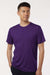 AllPro 48000 Mens Pro Lock Performance Short Sleeve Crewneck T-Shirt Purple Model Front