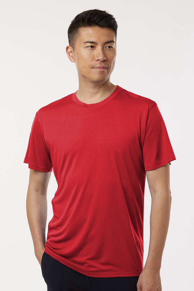 AllPro 48000 Mens Pro Lock Performance Short Sleeve Crewneck T-Shirt Red Model Front