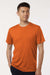 AllPro 48000 Mens Pro Lock Performance Short Sleeve Crewneck T-Shirt Rust Orange Model Front